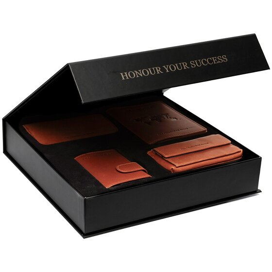 The Chesterfield Brand 4-częściowy zestaw upominkowy ze skóry 7 cm