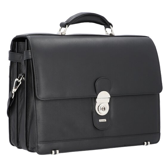 Alassio Skórzana aktówka Monza z przegrodą na laptopa 38 cm