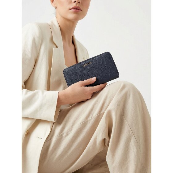 Lazarotti Bologna Leather XL Portfel skórzany z zamkiem błyskawicznym 19 cm