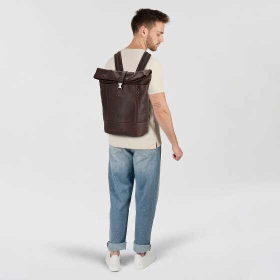 Jack Kinsky Porto Plecak Skórzany 43 cm Komora na laptopa