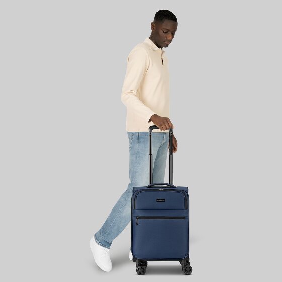 bugatti Valencia Soft 4 kółka Walizka kabinowy S 55 cm z plisą rozprężną