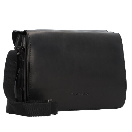 Greenburry Pure Black Torba na ramię Skórzany 25 cm