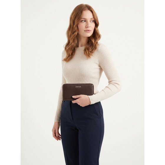 oxmox Leather Portfel Ochrona RFID Skóra 10 cm