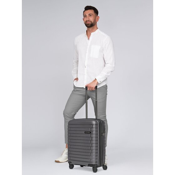 Pactastic Collection 04 THE CABIN + 4 kółka Walizka kabinowy S 55 cm z plisą rozprężną