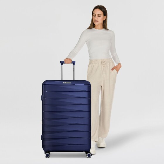 Franky London 4 kółka Walizka L 74 cm z plisą rozprężną