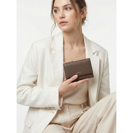 Lazarotti Skórzany portfel Bologna XL z przegrodą na zamek błyskawiczny, skóra 14 cm