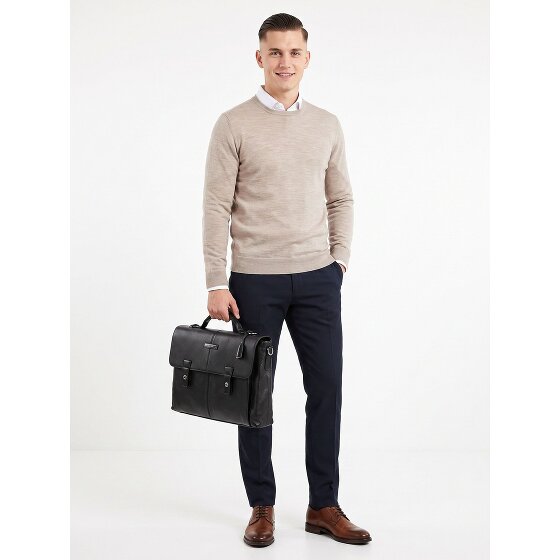 The Bridge Biagio Briefcase Messenger Skóra 41 cm Komora na laptopa
