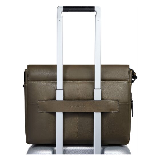Piquadro Harper Briefcase Messenger Skórzany 37 cm Komora na laptopa