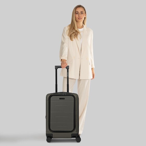 Police London 4 kółka Walizka kabinowy 55 cm Komora na laptopa z plisą rozprężną