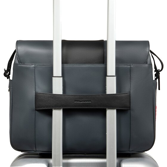 Piquadro Urban Posłaniec Ochrona RFID Skórzany 35 cm Komora na laptopa