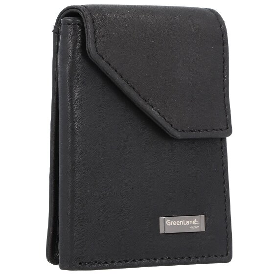 Greenland Nature Czarny Nappa Wallet RFID Leather 7 cm