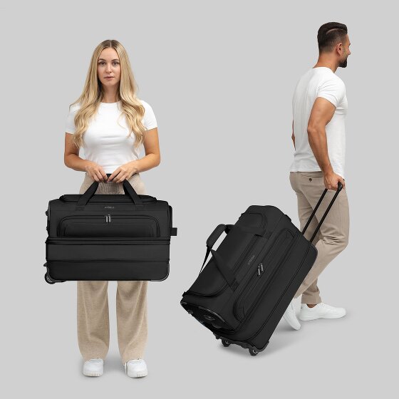 Redolz Zestaw 2-kołowych toreb podróżnych Duffle Essentials 2 szt. M+L z elastycznym zagięciem