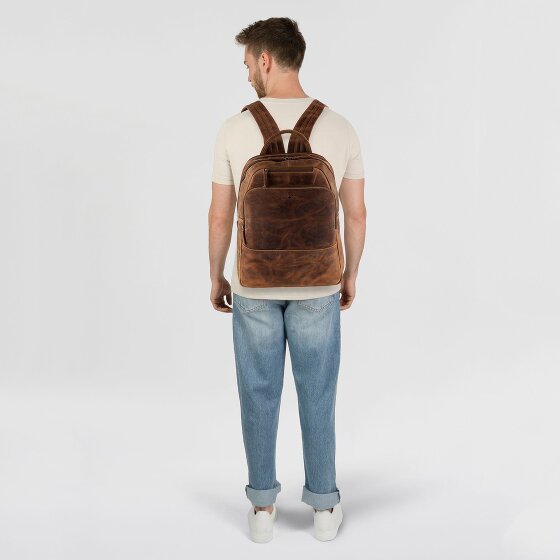 Greenburry Vintage Plecak Skórzany 43 cm Komora na laptopa