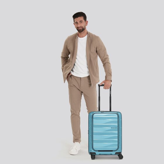 Bergpfeil Travel 4 kółka Walizka kabinowa 55 cm Komora na laptopa z funkcją poszerzenia