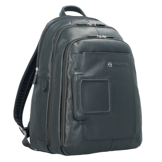 Piquadro Skórzany plecak Vibe 43 cm z przegrodą na laptopa