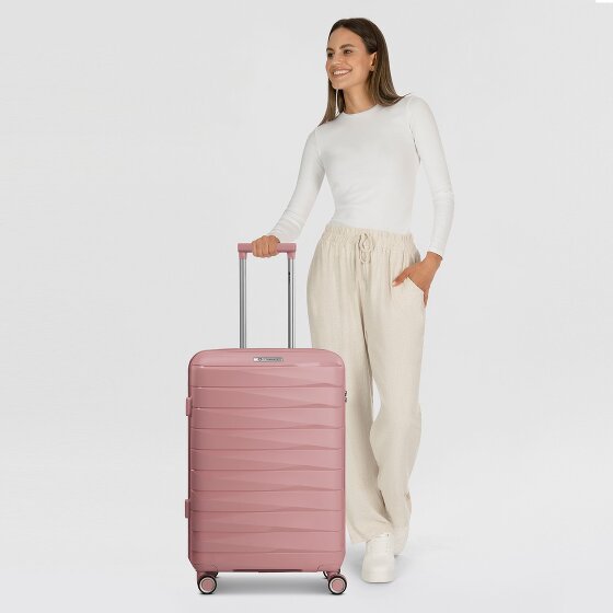 Franky London 4 kółka Walizka M 65 cm z plisą rozprężną