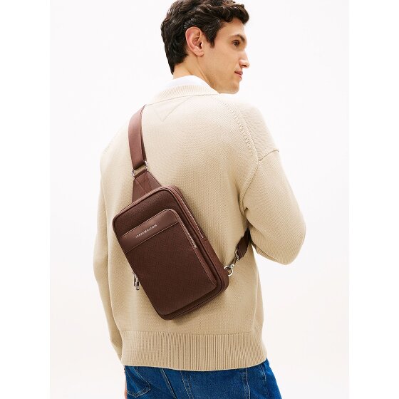 Tommy Hilfiger Torba skórzana z flagą TH 28 cm