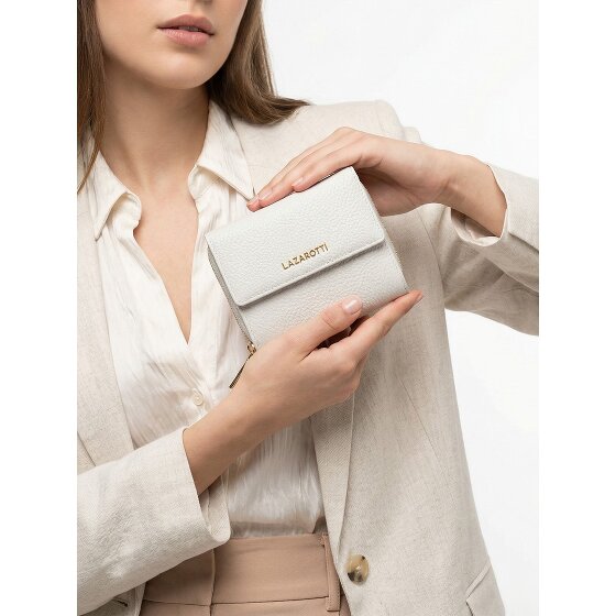 Lazarotti Skórzany portfel Bologna z zamkiem błyskawicznym 12 cm