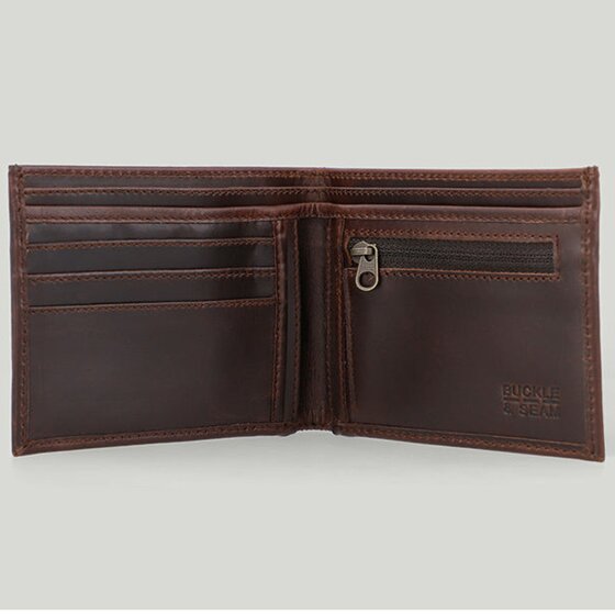Buckle & Seam Bill Wallet Leather 11,5 cm