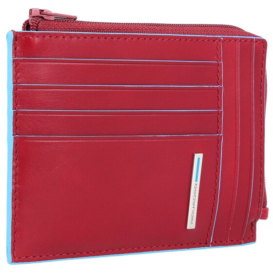 Piquadro Niebieskie kwadratowe etui na karty kredytowe RFID Skóra 12 cm