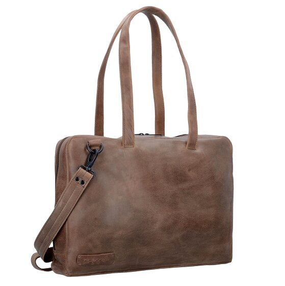 Plevier Pure Torba na ramię Skóra 43 cm Komora na laptopa
