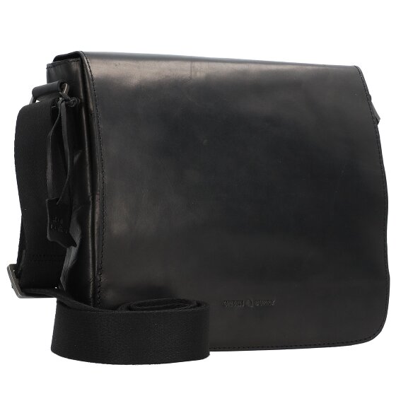 Greenburry Pure Black Torba na ramię Skórzany 26 cm
