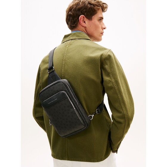 Tommy Hilfiger Torba skórzana z flagą TH 28 cm