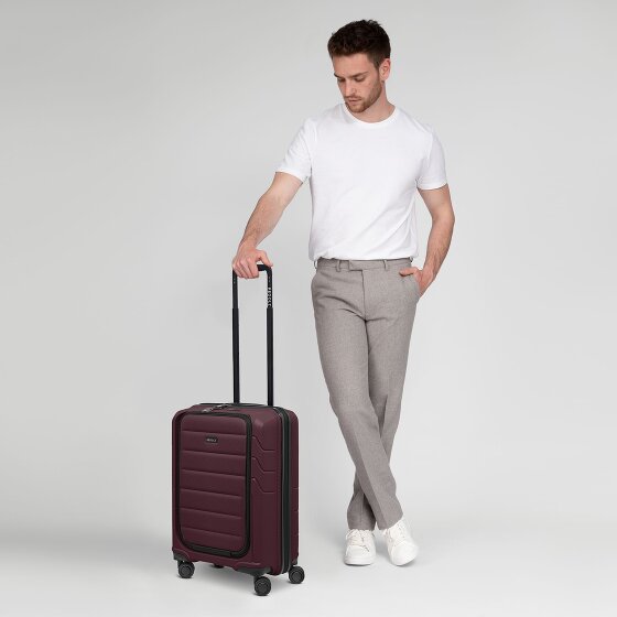 Redolz Essentials 17 4-kołowy wózek kabinowy 55 cm z miękką kieszenią na laptopa