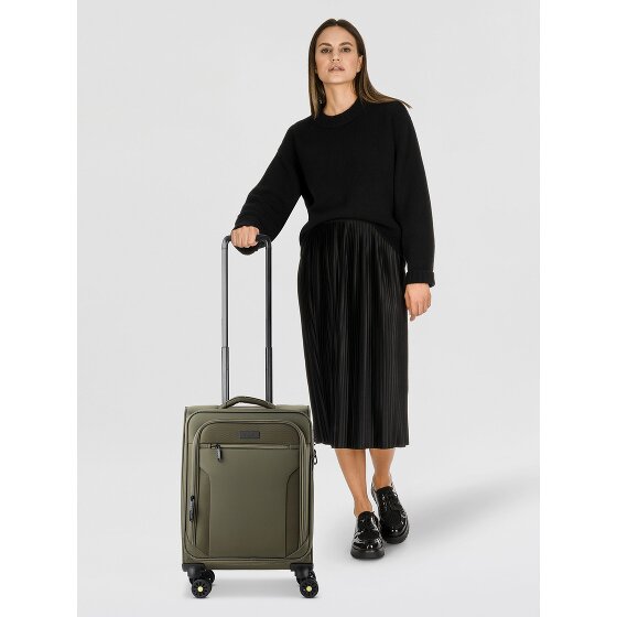 d&n Travel Line 9704 4 kółka Walizka kabinowy S 55 cm z plisą rozprężną