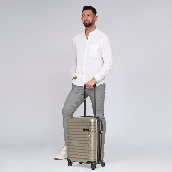 Pactastic Collection 04 THE CABIN + 4 kółka Walizka kabinowy S 55 cm z plisą rozprężną