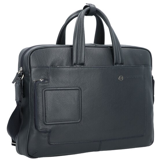 Piquadro Teczka skórzana 44 cm przegroda na laptopa