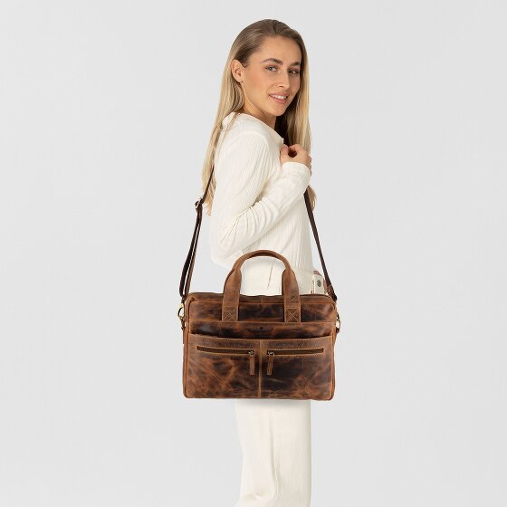 Greenburry Vintage Teczka Skórzany 38 cm Komora na laptopa