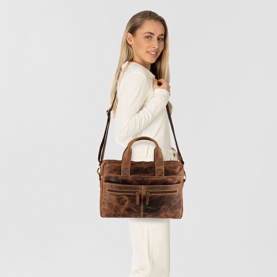 Greenburry Vintage Teczka Skórzany 38 cm Komora na laptopa