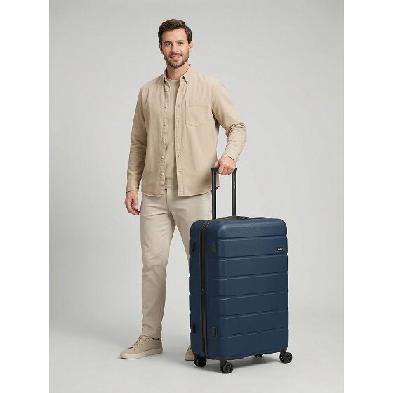 Saxoline Miami 4 kółka Walizka L 75 cm z plisą rozprężną