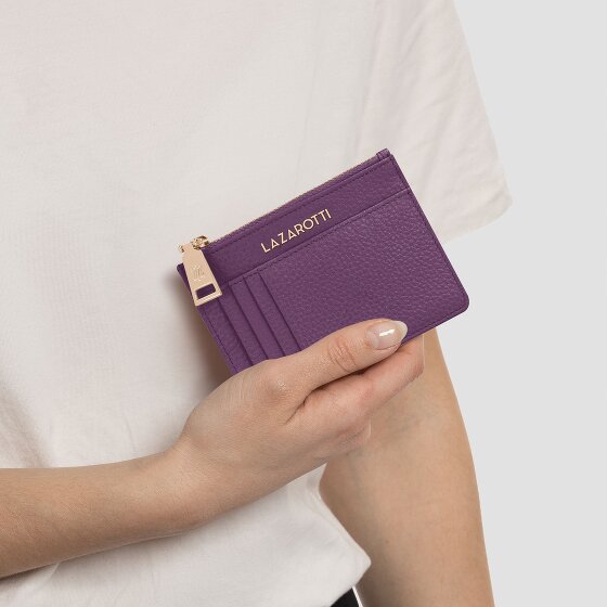 Lazarotti Skórzane etui na klucze Bologna 11,5 cm z przegródką na przywieszkę powietrzną