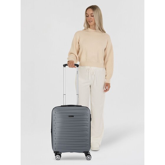 Benzi 5493 4 kółka Walizka kabinowy S 53 cm z plisą rozprężną