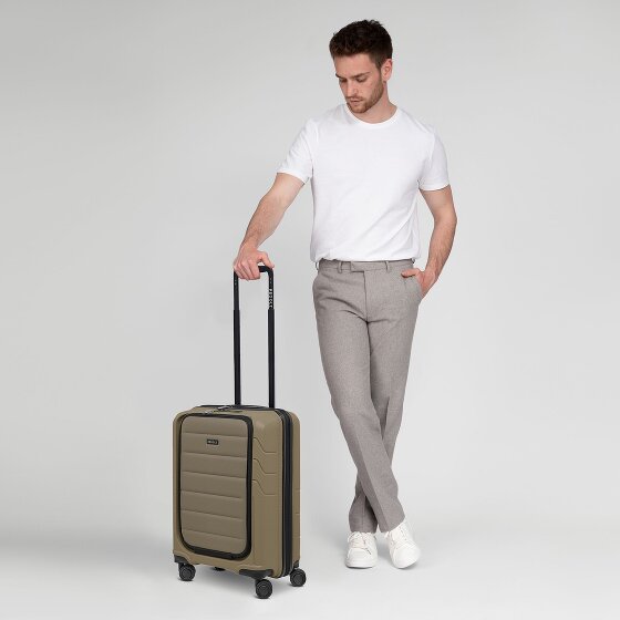 Redolz Essentials 17 4-kołowy wózek kabinowy 55 cm z miękką kieszenią na laptopa