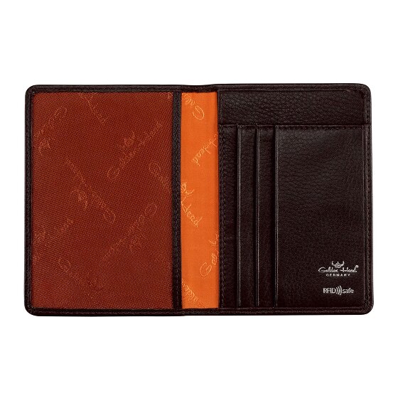 Golden Head Skórzane etui na karty identyfikacyjne RFID Capri 9 cm