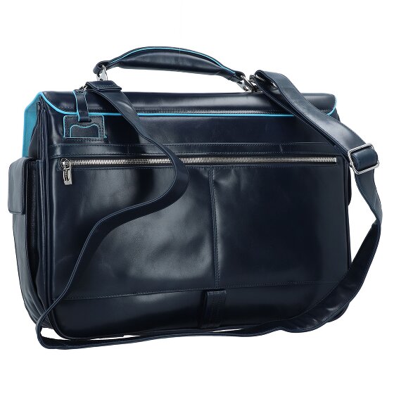 Piquadro Blue Square Briefcase Leather 43 cm Laptop Compartment