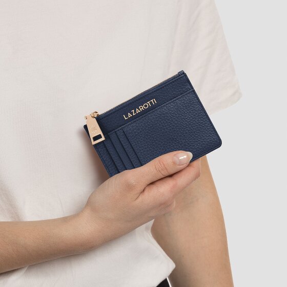 Lazarotti Skórzane etui na klucze Bologna 11,5 cm z przegródką na przywieszkę powietrzną