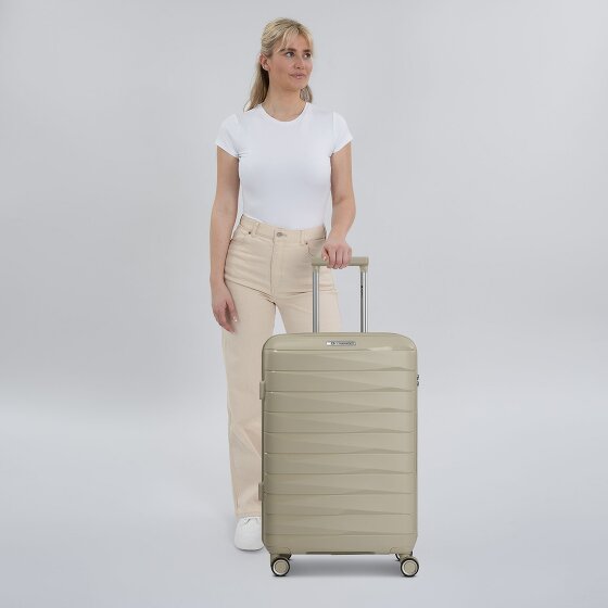 Franky London 4 kółka Walizka M 65 cm z plisą rozprężną