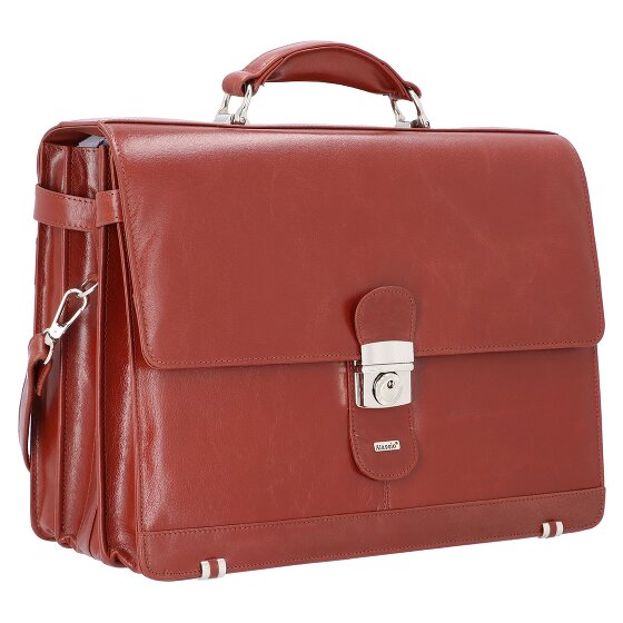 Alassio Mocca aktówka skórzana 38 cm przegroda na laptopa
