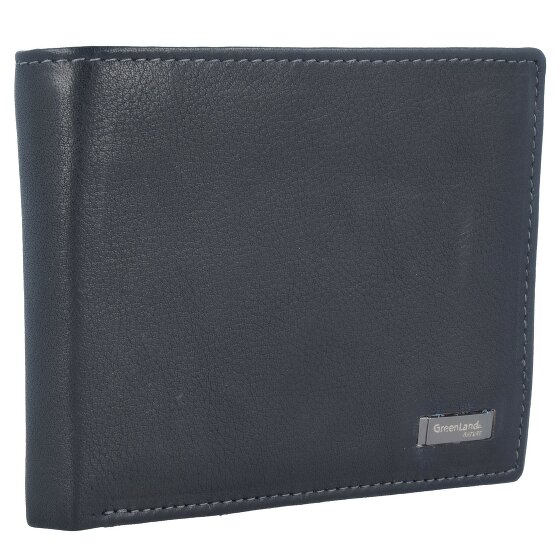 Greenland Nature Czarny Nappa Wallet RFID Leather 11 cm