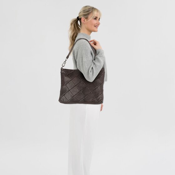 FredsBruder Check my Bag Torba na ramię Skórzany 35 cm