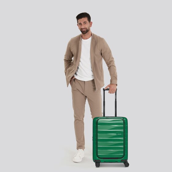 Bergpfeil Travel 4 kółka Walizka kabinowa 55 cm Komora na laptopa z funkcją poszerzenia