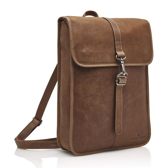 Castelijn & Beerens Skórzany plecak Carisma RFID z przegrodą na laptopa 41 cm