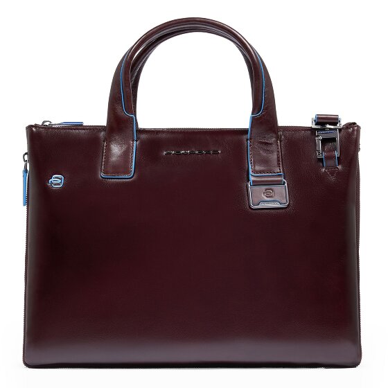 Piquadro Blue Square Shopper Bag Skórzany 38 cm Komora na laptopa z plisą rozprężną