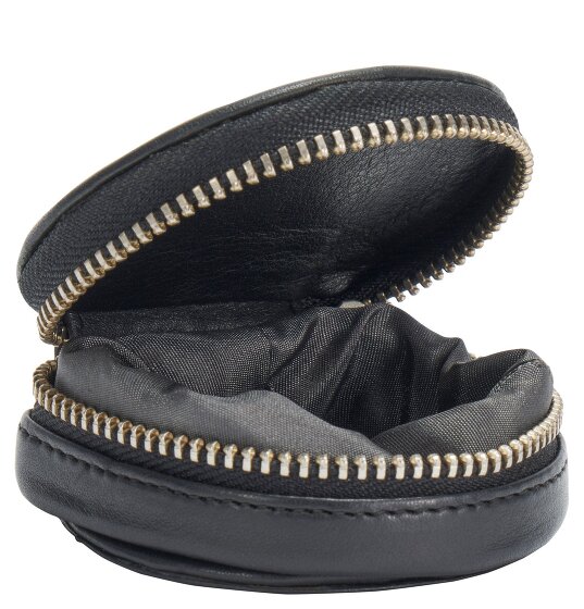 Voi Miękki hebanowy skórzany portfel na monety 7 cm