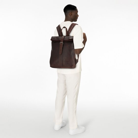 Jack Kinsky Porto Plecak Skórzany 37 cm Komora na laptopa