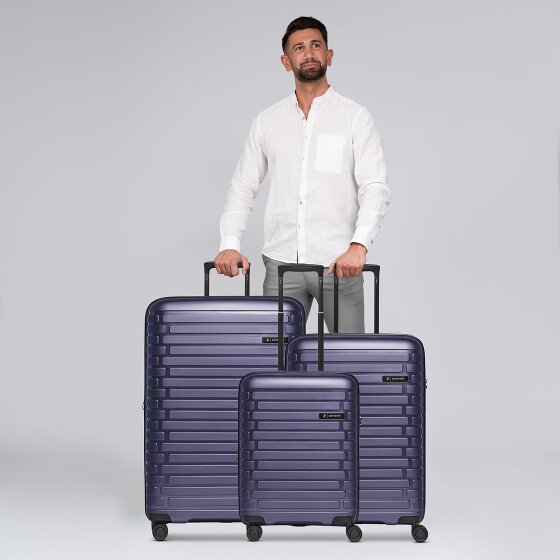 Pactastic Collection 04 THE THREE SET + 4 kółka Zestaw walizek 3-części z plisą rozprężną